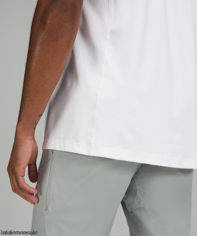 Lululemon Verkauf DELULU747 | Stretch Golf Poloshirt Weiß
